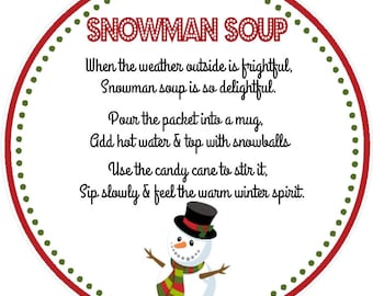 Snowman want tag Etsy photo about Snowman Soup Poem Printable titled Snowman desire tag Etsy